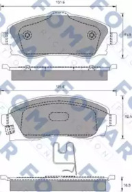 FOMAR FRICTION fo783481 -  Комплект тормозных колодок, дисковый тормоз